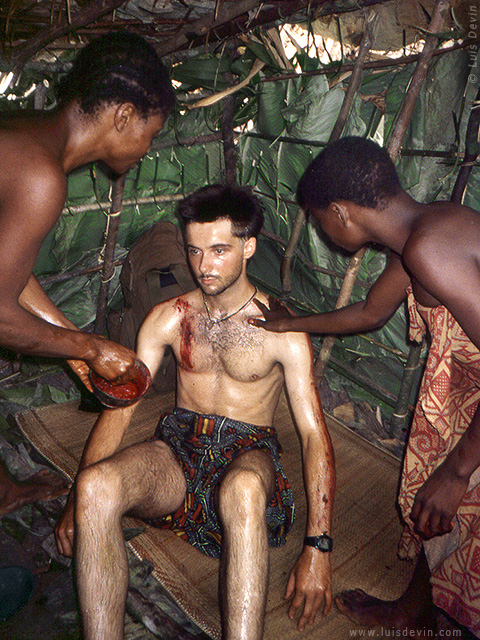 Initiation rite (1), from Luis Devin's fieldwork in Central Africa (Baka Pygmies, Cameroon)